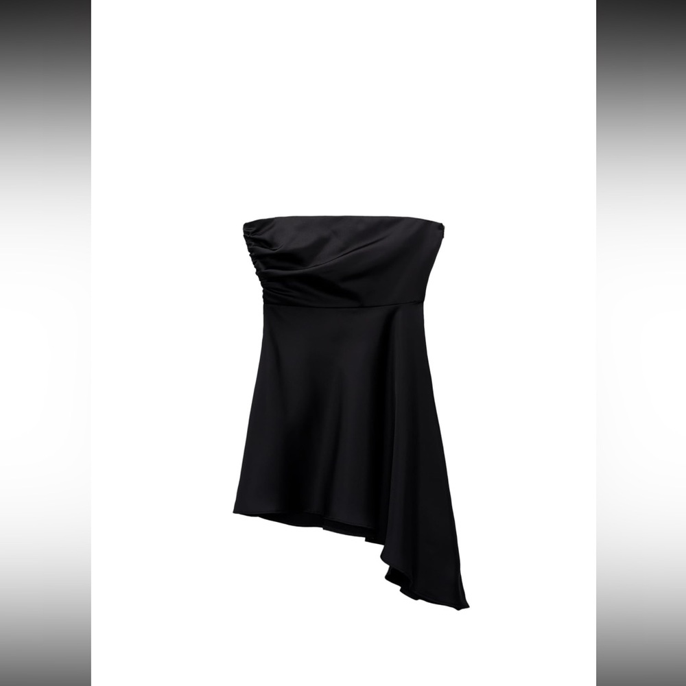 Satin asymmetrical dress